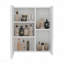 Armoire de salle de bain murale blanche avec miroir