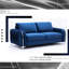 Velours bleu moderne 2 avec matériau de luxe et siège confortable