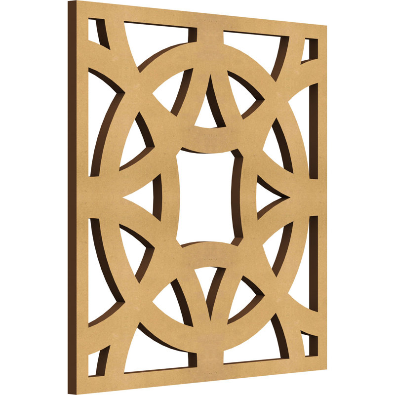 Panneaux muraux décoratifs en bois Brownsville, H 15 3/8 po x l 15 3/8 po x P 3/8 po, Qualité de peinture (bois)