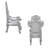 19'' H Tufted Faux Leather Upholstered Armchair