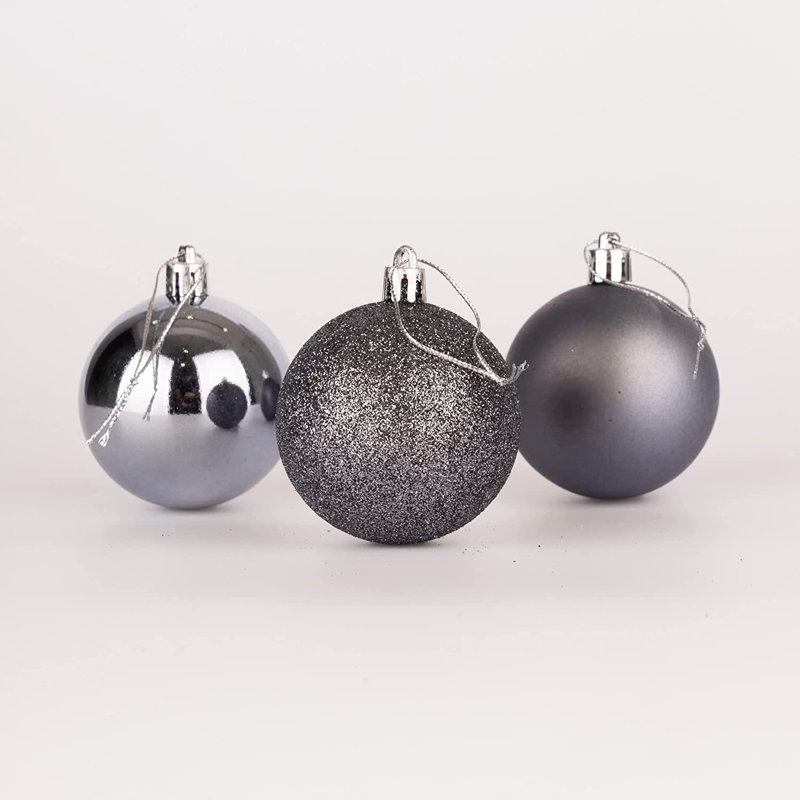 Polyvinyl Chloride (PVC) Bauble, 5cm H x 5cm W x 5cm D, Grey