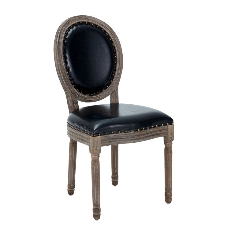 Palmilla King Louis Back Side Chair in Black Ophelia & Co.