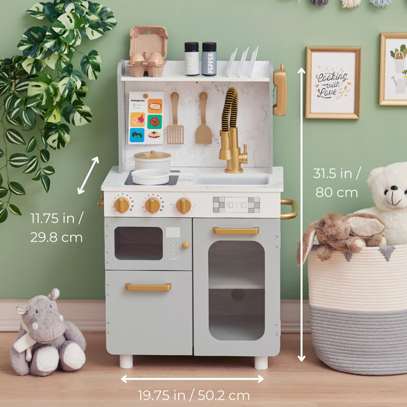 Teamson Kids Little Chef Memphis Play Kitchen, Gray