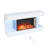 Wall Mounted Led Electric Fireplace With Floating Mantel,Remote Control Adjustable Heat-164550679