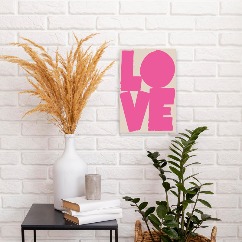 Art contemporain contemporain abstrait, H 12 po x l 8 po, Rose
