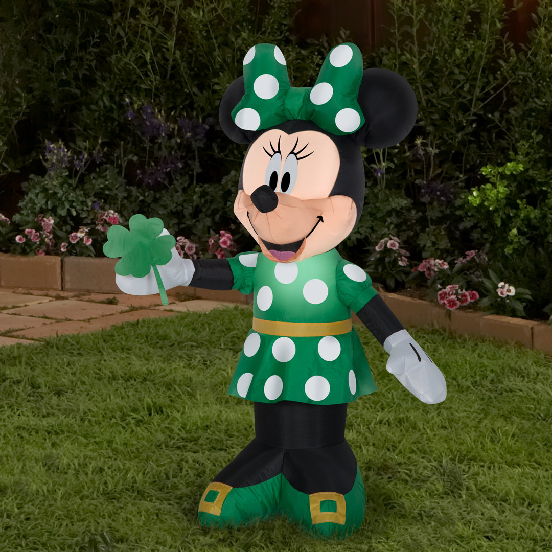 Airblown St. Patrick's Day Minnie Mouse Disney Inflatable Gemmy Industries