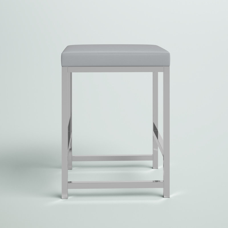 Tabouret de coiffeuse Carlyann, Gris clair