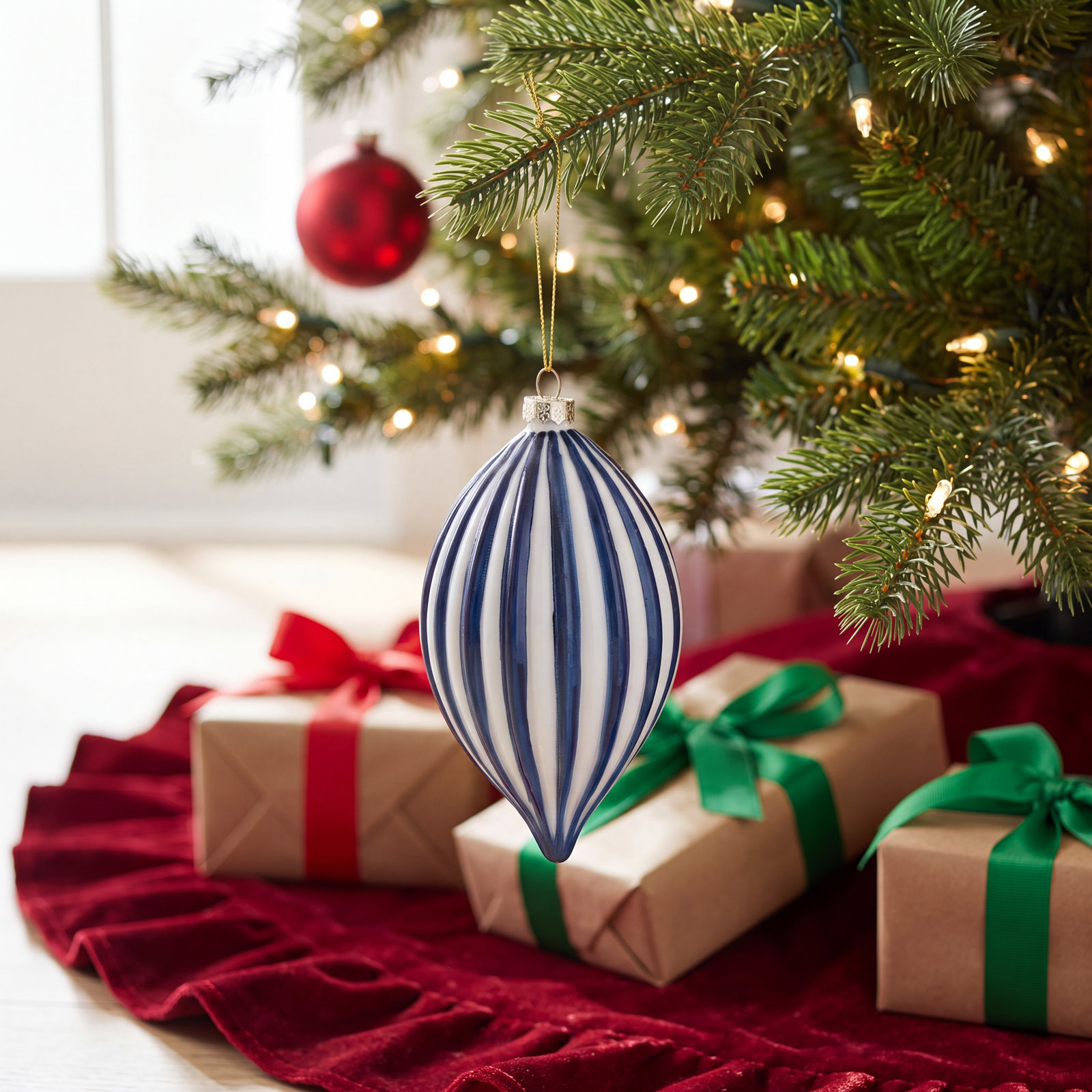 6" Glass Finial Ornament