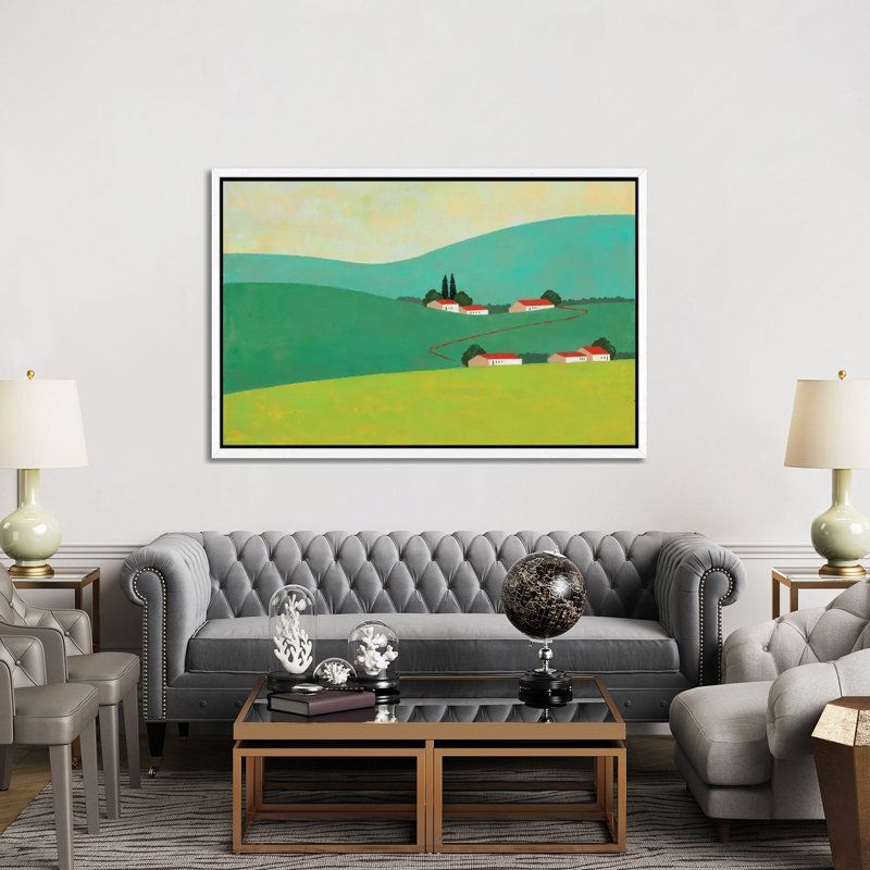 Ya'ad by Itzu Rimmer - Painting on Canvas, 152.5 cm H x 101.5 cm W, White Framed