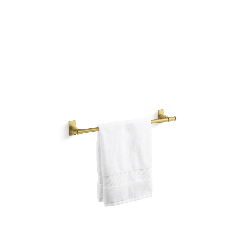 Castia by Studio McGee Towel Bar, Vibrant Brushed Moderne Brass, 2.5" H x 24" W x 3.25" D