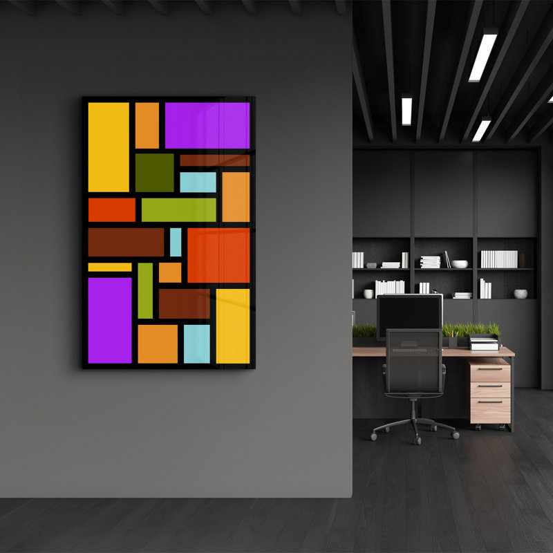 Élégante peinture murale en verre trempé de 13,8 po x 21,7 po | 100% verre trempé, épaisseur: 0,16 pouce | Imprimé UV pour des couleurs éclatantes | Parfait pour la décoration intérieure, le salon et les espaces de bureau