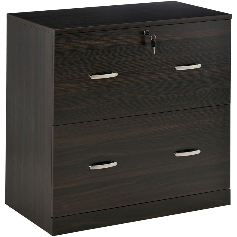 Tiroir classeur avec serrure et clés, classeur vertical avec barre-lettre suspendue, bureau à domicile,