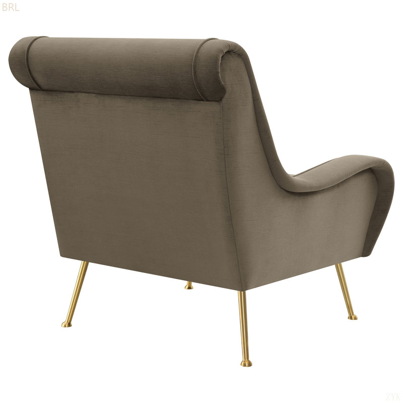 Fauteuil d'appoint à coussin truffé Lundy, Noir