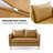 Eamor Modern 53" Upholstered Leather Loveseat-545787056