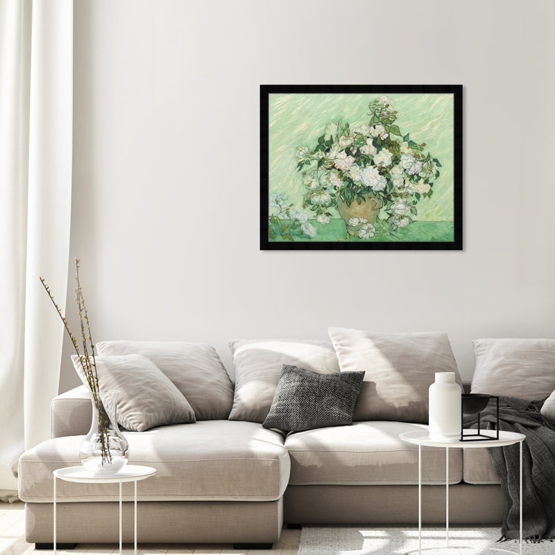 Van Gogh - Roses by Oliver Gal, Black, 20" H x 24" W x 0.5" D