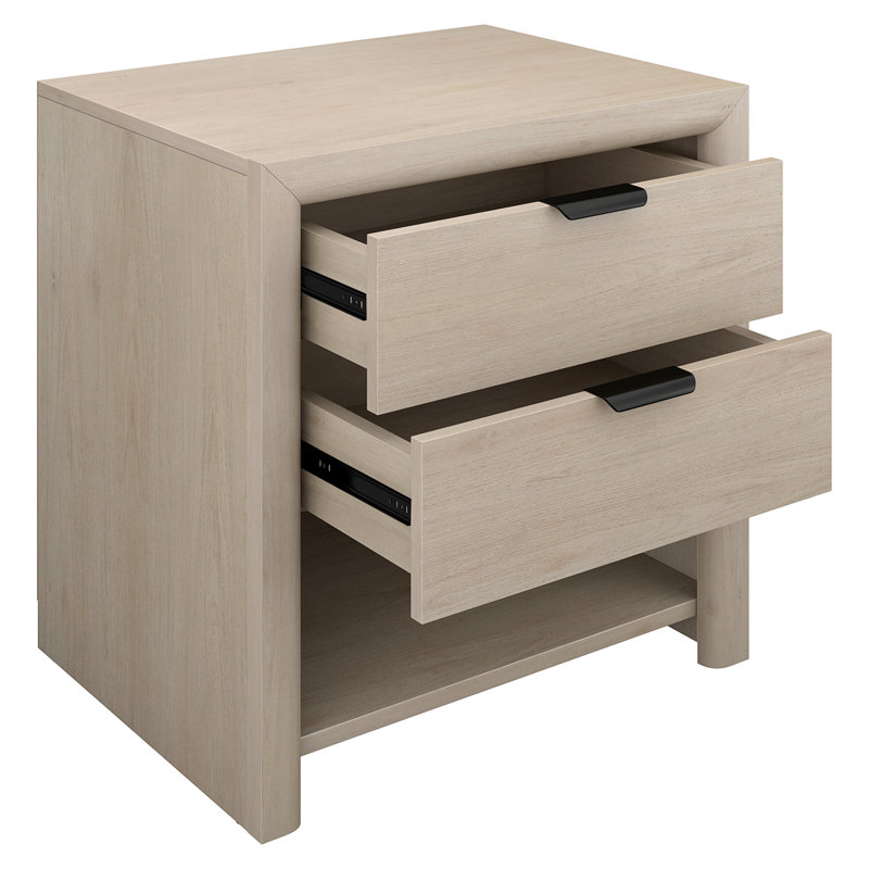 Clarice 24" Rectangular Nightstand in Alder White, Alder White