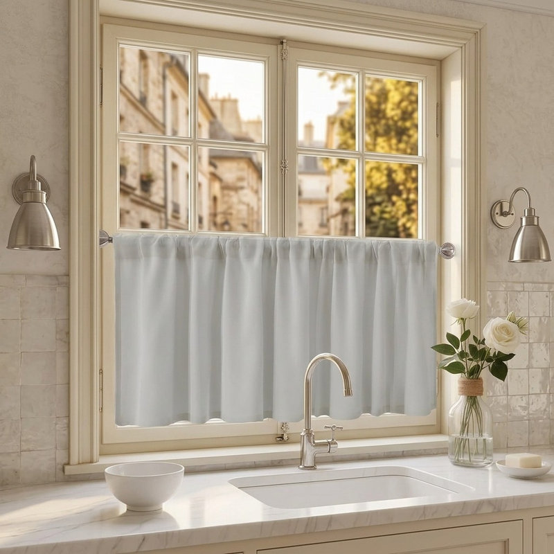 Linen Blend Kitchen Curtain Kitchen Pelmet