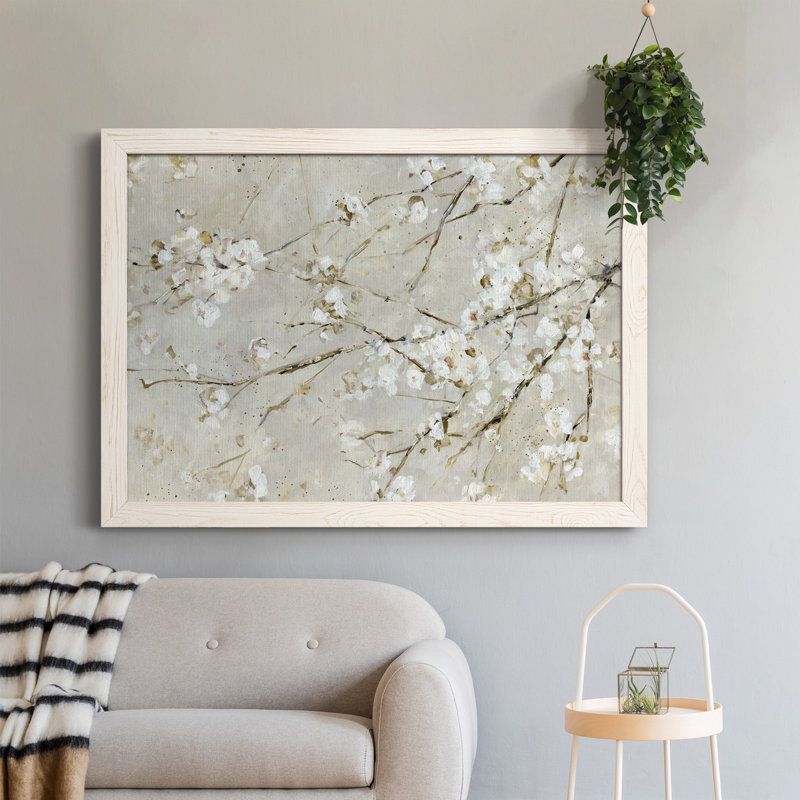 Blossom Confetti - peinture sur toile encadrée, Blanc, H 31 po x l 44 po x P 0,75 po