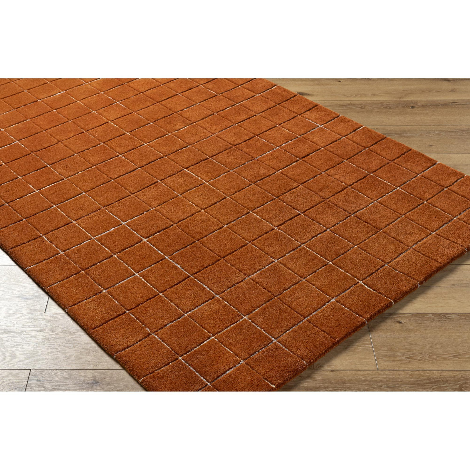 Mallory Hand-Tufted Mocha Geometric Rug, Rectangle 2' x 3'