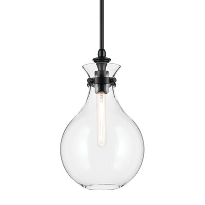 1 Light Pendant with Opal Glass