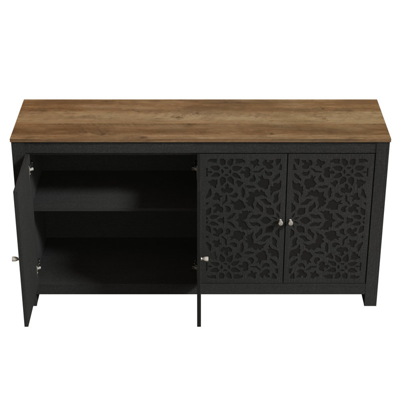 Arrastia 58.4" Wide Sideboard, Black/Brown