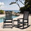 Ensemble de 2 chaises berçantes d'extérieur Hdpe-821586049