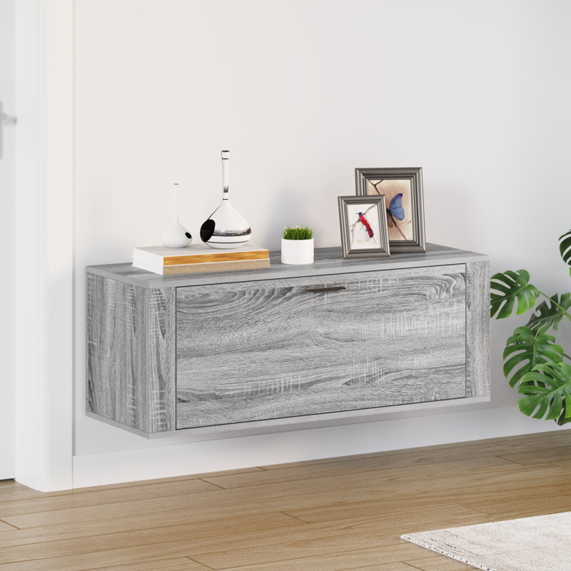 6 Pair Shoe Storage Cabinet, Grey Sonoma