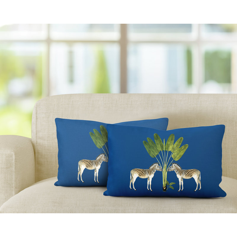 Housse et insert de coussin carré intérieur / extérieur , Turquoise, L 20 po x H 14 po