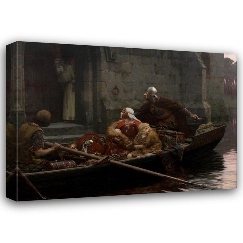 "In Time of Peril" par Edmund Blair Leighton - Art mural sur toile tendue avec châssis, H 48 po x l 33 po