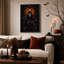 Faucheuse de Dark Fantasy avec lune citrouille, toile murale d'Halloween-1494705196