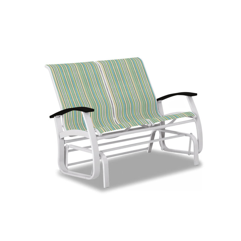 Belle Isle Outdoor Glider, Black P70, Gloss White, Mavi