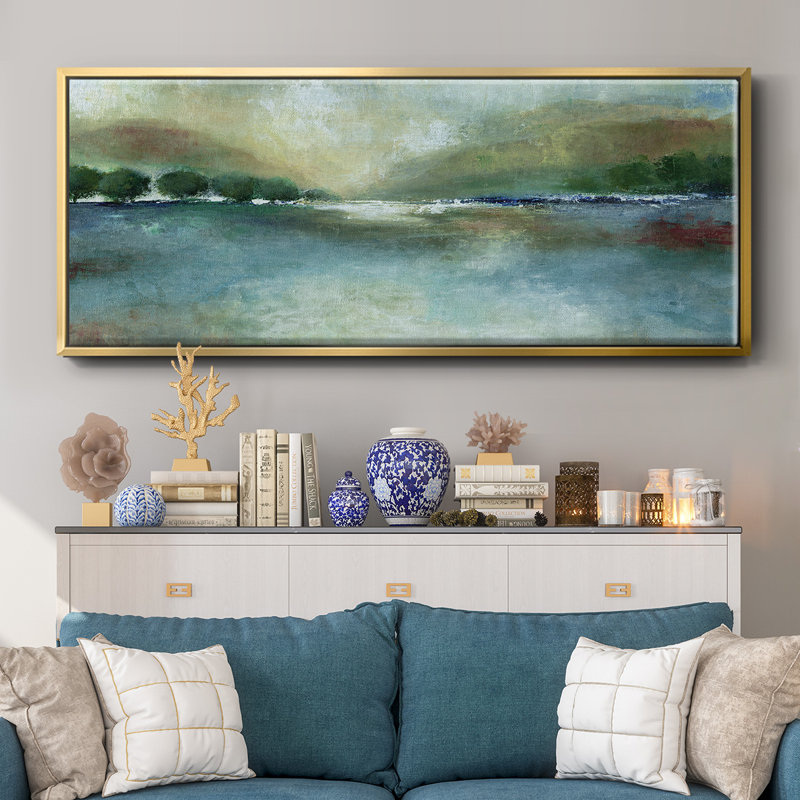 Mountain Pass- Framed Canvas, 12" H x 30" W
