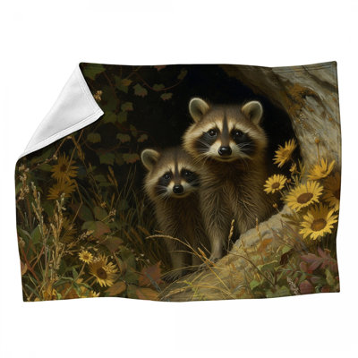 Jeté en ratine Racoons