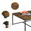 Ensemble de tables basses 5 pièces à grain de bois vieilli chêne 35 po Caterina