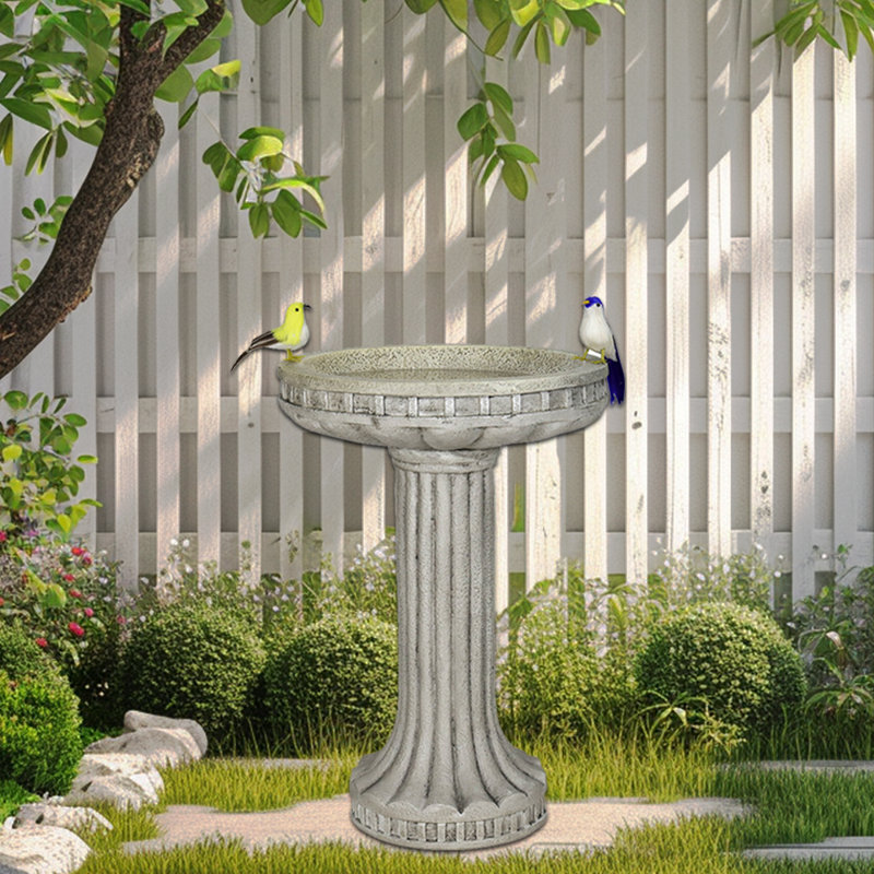 Bain d'oiseaux en béton / ciment