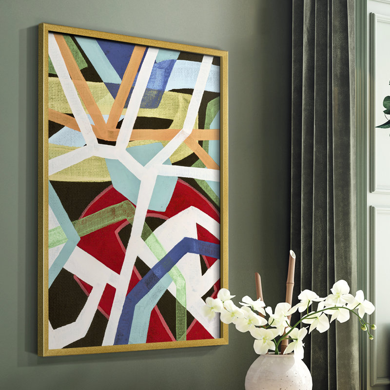 «Magnetic Color II», reproduction encadrée - bois massif, Or, H 28 po x l 22 po
