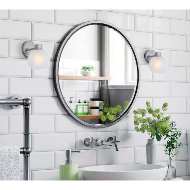 Steel Armed Sconce, Nickel