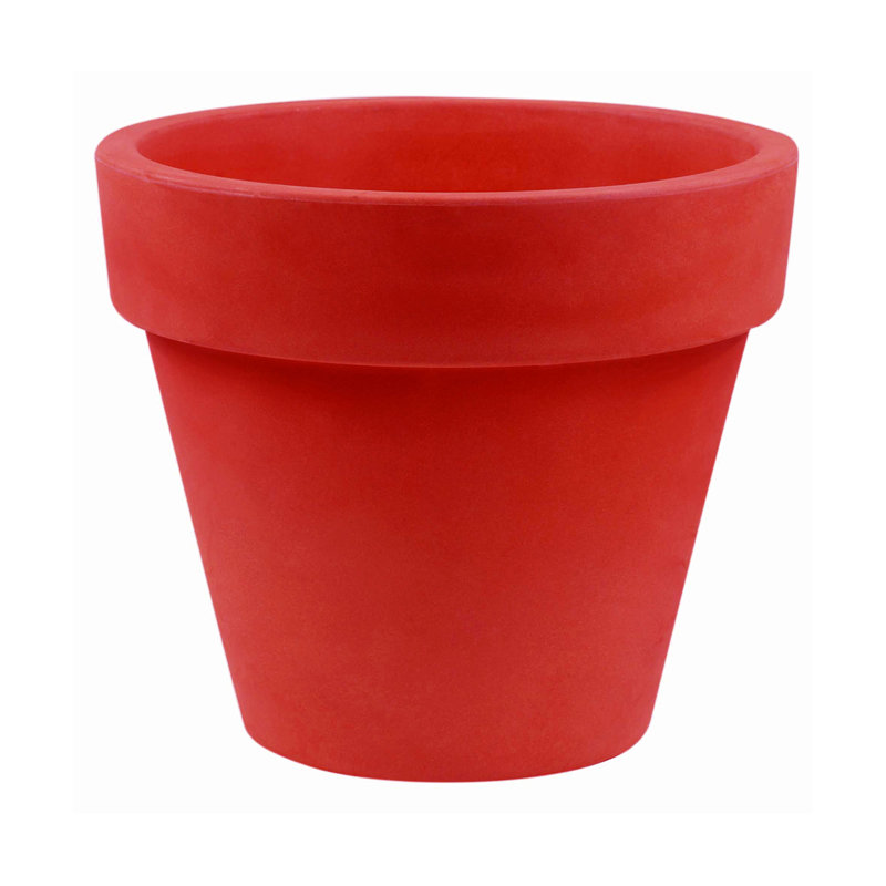 Nano Resin Pot Planter, 6.25" H x 7" W x 7" D, Black