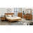 1Pc Chest Modern Mid-Century Style Recessed Drawers Handle Tapered Round Legs Four Drawers Oak Finish-1588350333