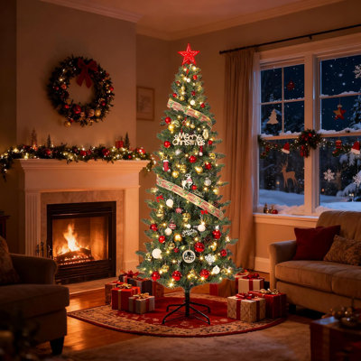 Arbre de Noël, décoration de Noël, décoration de Noël, arbre de Noël avec lumières DEL