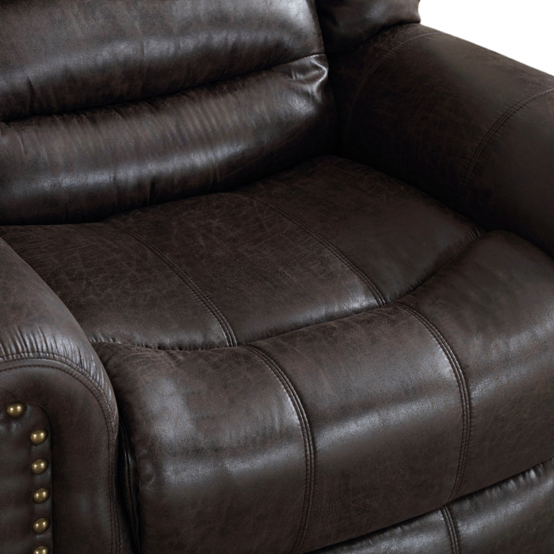 Fauteuil inclinable manuel surdimensionné 40,9 po Chemika, Brun grisâtre foncé