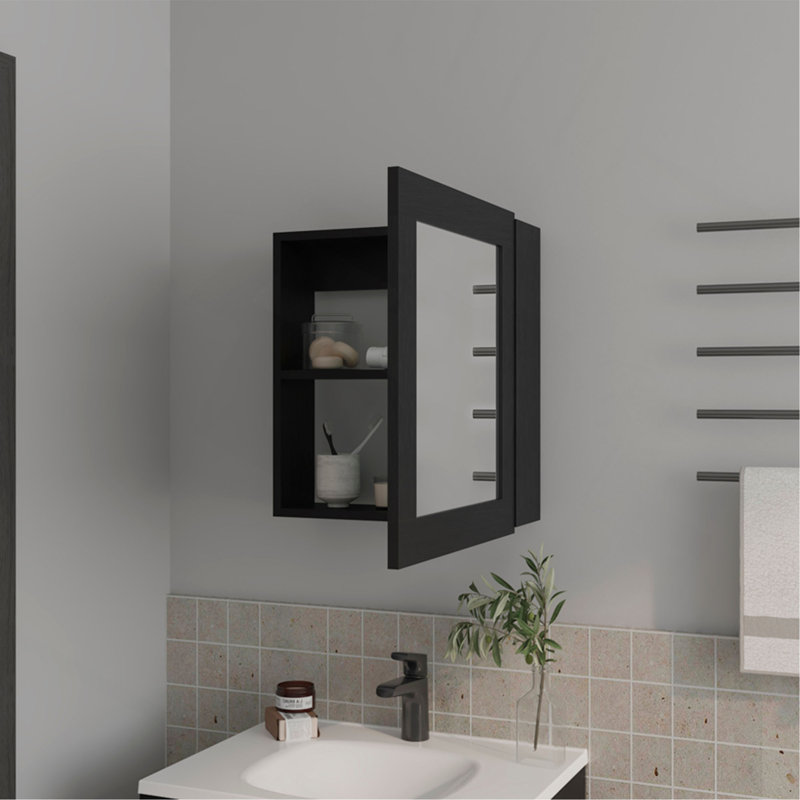 Medicine Cabinet Hailey, Bathroom, Black