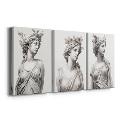 Feminine Series VI -Set Of 3 Gallery Wrapped Canvas -Ready to Hang