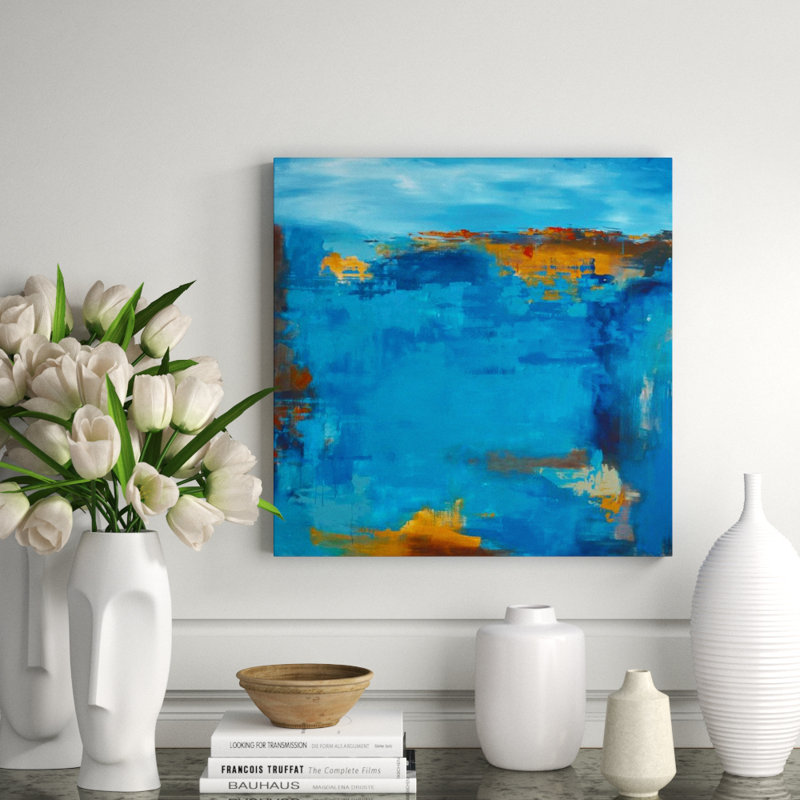 Over The Sunrise Print by Samuel Kane, Knife Gel, 24" H x 24" W x 1.5" D