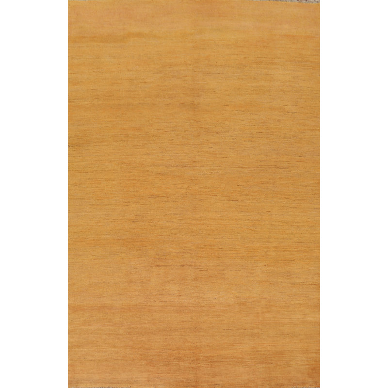Tapis jaune moderne Gabbeh 7 x 10