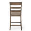 2 tabourets de comptoir rembourrés, brun, dossier, bois d'hévéa tentant, l 22,5 po x P 20 po, H 40,66 po