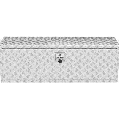 48"17"18" Tool Box, Heavy Duty Aluminum, Lock And Keys, T - Handle Latch, Organizes Tools Equipment Aluminum Diamond Plate Truck 48"17"18", Waterproof, Lockable, For Truck, Van, Trailer's Storage