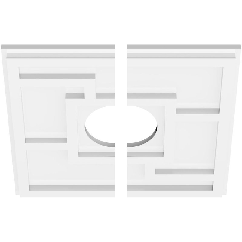 Médaillon de plafond contemporain en PVC de qualité architecturale Knox, H 14 po x l 14 po x P 1 po