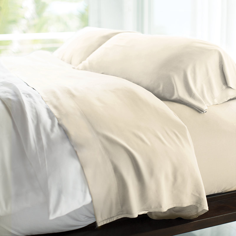 Ensemble de draps en rayonne de bambou Resort, Lait de coco, Grand