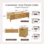 Ensemble de conversation d'extérieur en osier avec table basse et foyer en bois d'acacia-2046607200